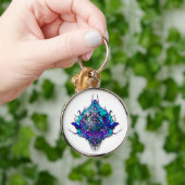 Alien Head - blauw en paarse Sleutelhanger (Hand)