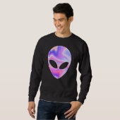 Alien Head Colorful Rave UFO Trui (Voorkant volledig)