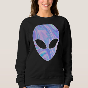 Alien Head Colorful UFO Trui
