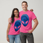 Alien Head Extra-Terrestrial Dark Blue Enge Alien T-shirt (Unisex)