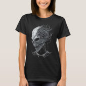Alien Head Extraterrestrial UFO Glitch Alien Face T-shirt (Voorkant)