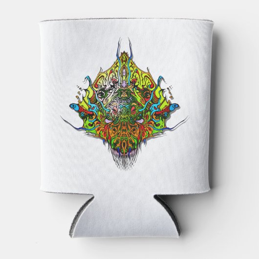 Alien Head - geel Blikjeskoeler (Voorkant)