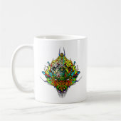 Alien Head - geel Koffiemok (Links)