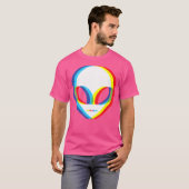 Alien Head Glitch Ufo Alien Lover T-shirt (Voorkant volledig)