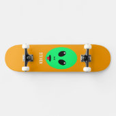 Alien Head Groen Oranje, speciaal Kinder Persoonlijk Skateboard (Horizontaal)