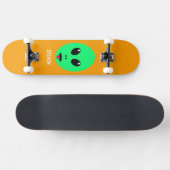 Alien Head Groen Oranje, speciaal Kinder Persoonlijk Skateboard (Horizontaal)