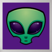 Alien Head Icon Poster (Voorkant)