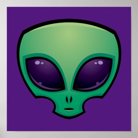 Alien Head Icon Poster (Voorkant)