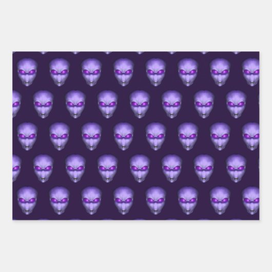 Alien Head Inpakpapier Vel (Voorkant 2)