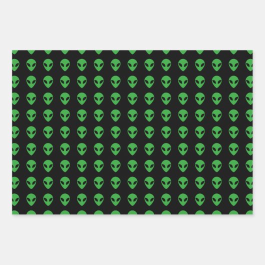 Alien Head Inpakpapier Vel (Voorkant 3)