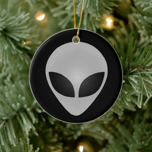 Alien Head Keramisch Ornament (Boom)