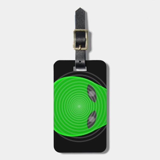 Alien Head Mind Control Bagagelabel (Voorkant verticaal)