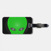 Alien Head Mind Control Bagagelabel (Achterkant horizontaal)