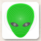 Alien Head Mind Control Bier Onderzetter (Voorkant)