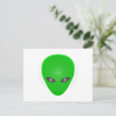 Alien Head Mind Control Briefkaart (Staand voorkant)