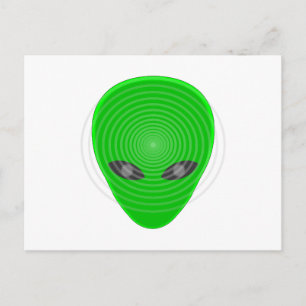 Alien Head Mind Control Briefkaart