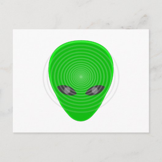 Alien Head Mind Control Briefkaart (Voorkant)