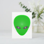 Alien Head Mind Control Briefkaart (Staand voorkant)