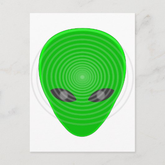Alien Head Mind Control Briefkaart (Voorkant)