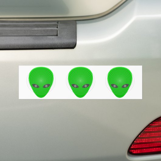 Alien Head Mind Control Bumpersticker (Op auto)