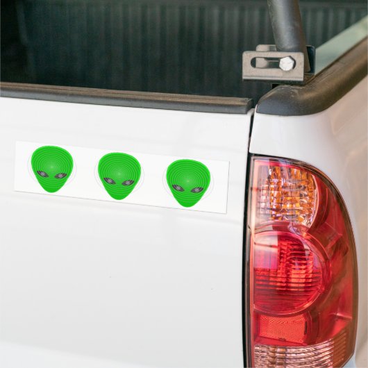 Alien Head Mind Control Bumpersticker (Op Truck)
