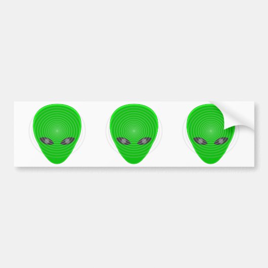 Alien Head Mind Control Bumpersticker (Voorkant)