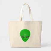 Alien Head Mind Control Grote Tote Bag (Voorkant)