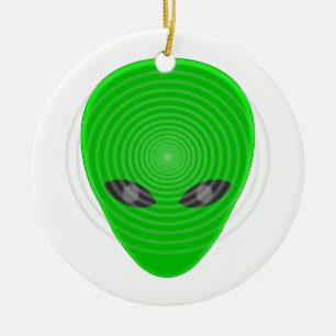 Alien Head Mind Control Keramisch Ornament