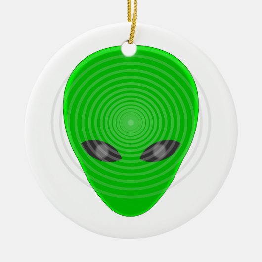 Alien Head Mind Control Keramisch Ornament (Voorkant)