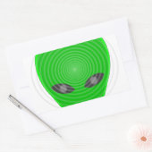 Alien Head Mind Control Rechthoekige Sticker (Envelop)