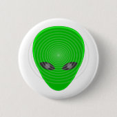 Alien Head Mind Control Ronde Button 5,7 Cm (Voorkant)