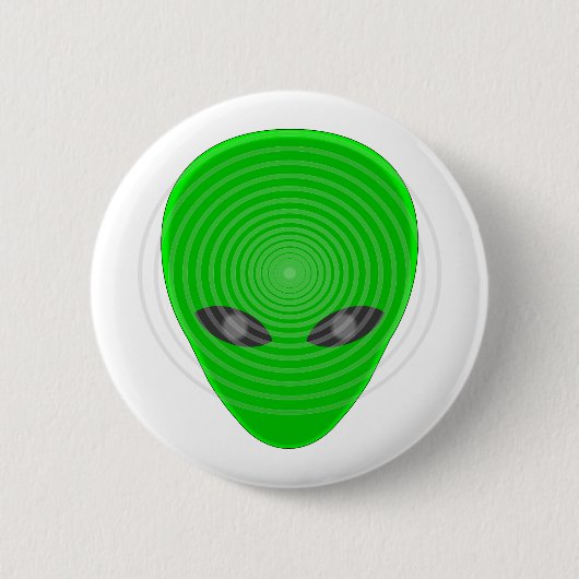 Alien Head Mind Control Ronde Button 5,7 Cm (Voorkant)