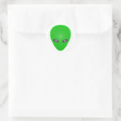 Alien Head Mind Control Ronde Sticker (Tas)
