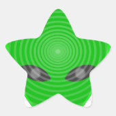 Alien Head Mind Control Ster Sticker (Voorkant)