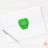 Alien Head Mind Control Vierkante Sticker (Envelop)