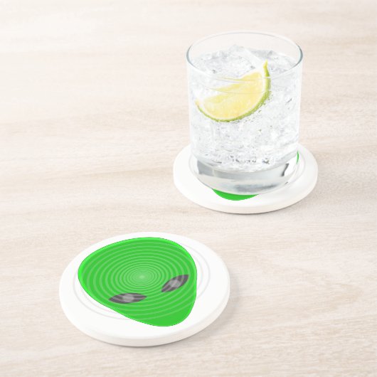 Alien Head Mind Control Zandsteen Onderzetter (Zijkant)