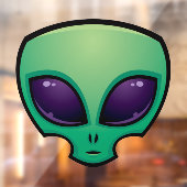 Alien Head-pictogram Raamsticker (Vel 2)