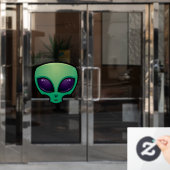 Alien Head-pictogram Raamsticker (Kantoordeur)