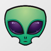 Alien Head-pictogram Raamsticker (Vel)