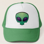Alien Head-pictogram Trucker Pet (Voorkant)