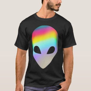 Alien Head Rave Face Colorful gelooft UFO-kostuum T-shirt
