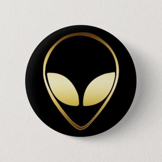 ALIEN HEAD RONDE BUTTON 5,7 CM (Voorkant)