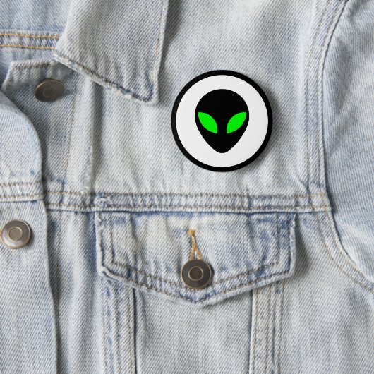 Alien Head Ronde Button 5,7 Cm (In situ)