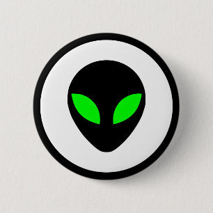 Alien Head Ronde Button 5,7 Cm
