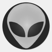 Alien Head Ronde Sticker (Voorkant)