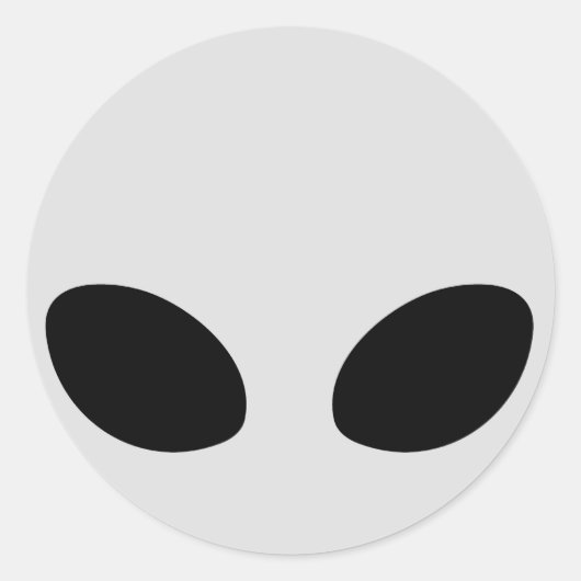 Alien Head Ronde Sticker (Voorkant)