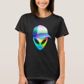 Alien Head Sci Fi Trippy Techno Rave EDM Music Fes T-shirt (Voorkant)