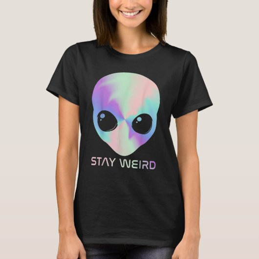 Alien Head Stay Weird Alien Space Loving Kids T-shirt (Voorkant)