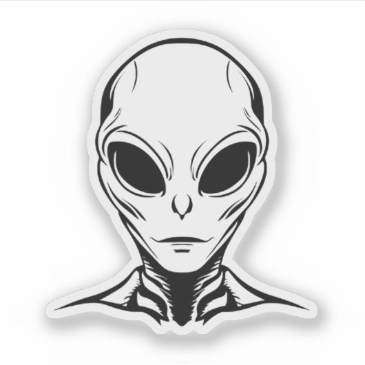 Alien Head Sticker (Voorkant)