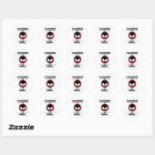 Alien Head Ufo Aliens Area 51 Funny Gift Idea Ronde Sticker (Vel)